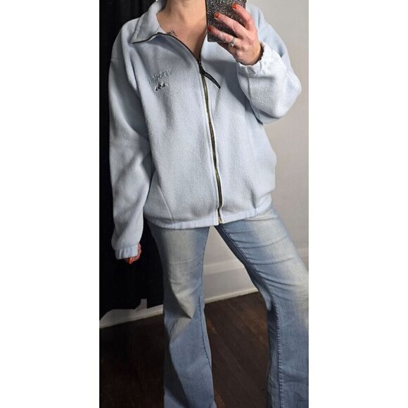Vintage Jackets & Blazers - Vintage 90's Vermont Light Blue Fleece Jacket